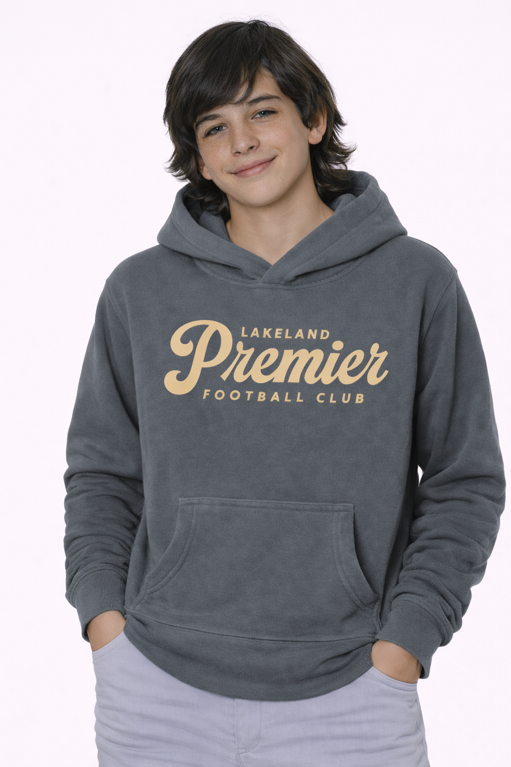 Lakeland Premier Youth Midweight Pigment-Dyed Hooded Sweatshirt