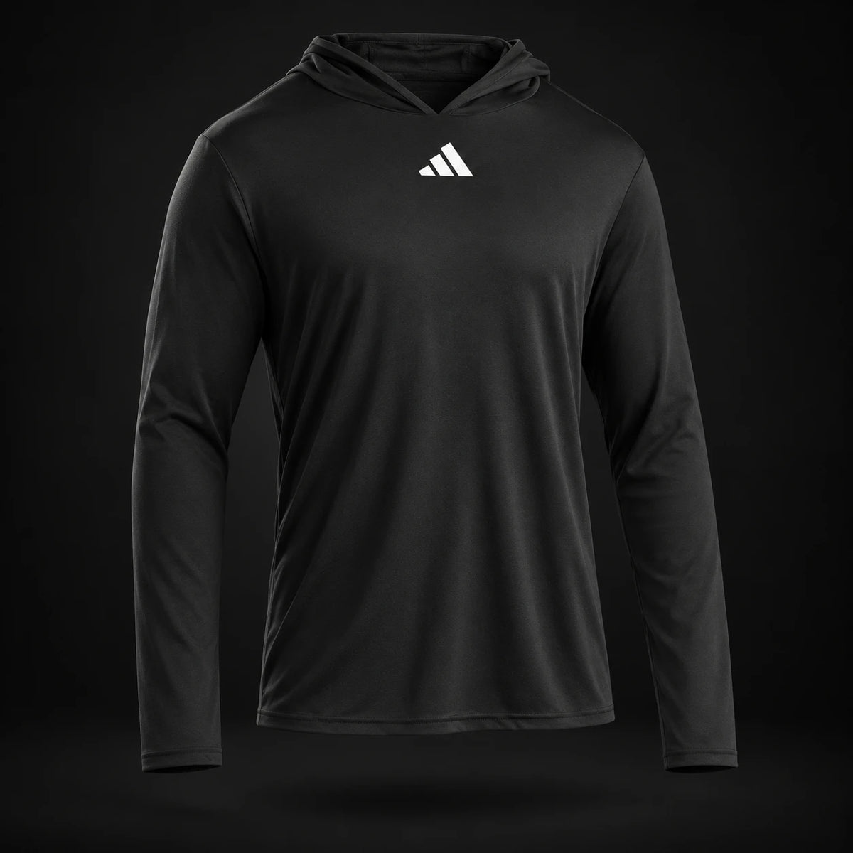 adidas D4T LS Hoodie Tee – Black, lifestyle view