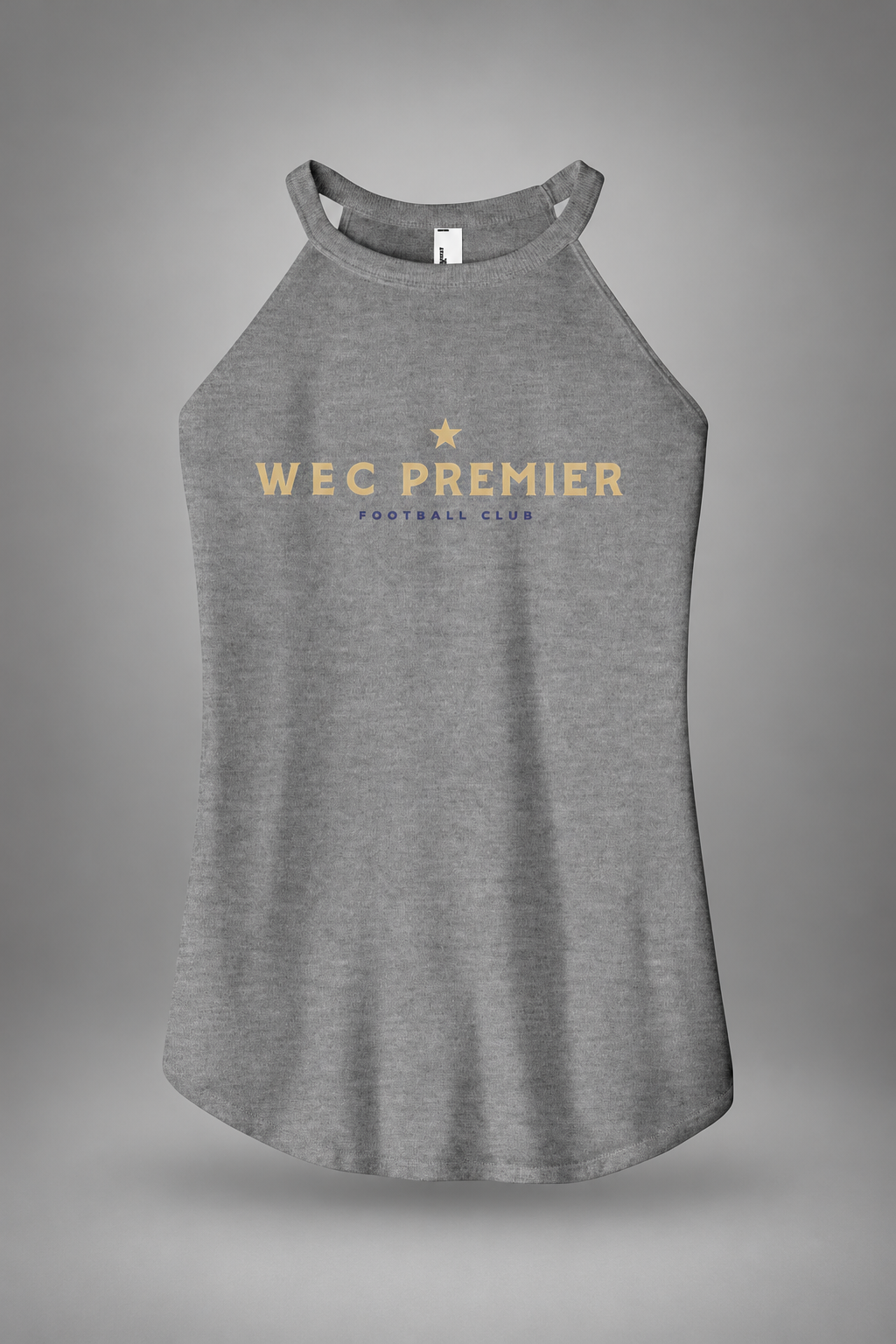 WEC Premier | Women's Active Tank – Gray, front view