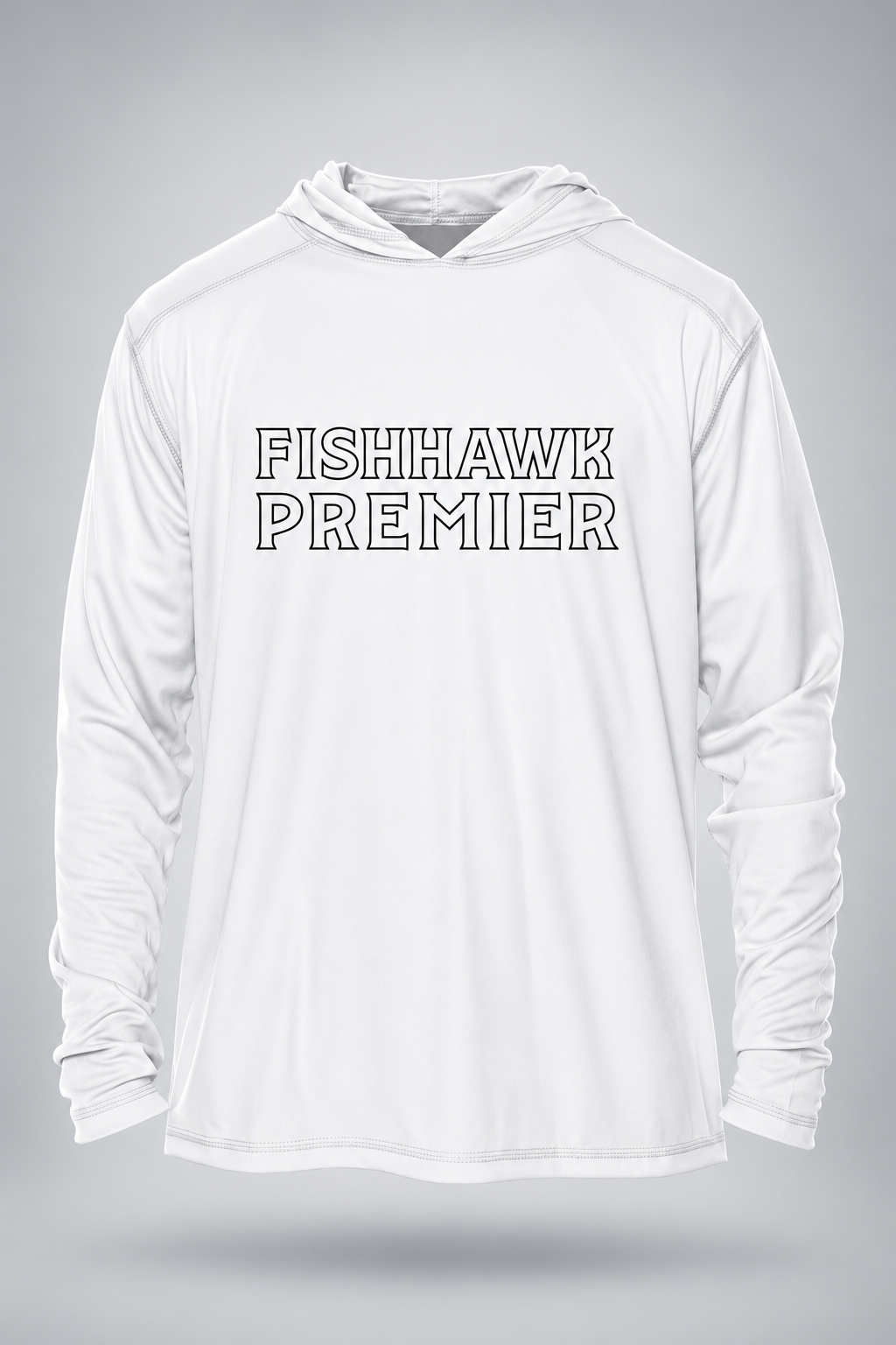 Fishhawk Premier| Youth Vapor LS – White, front view