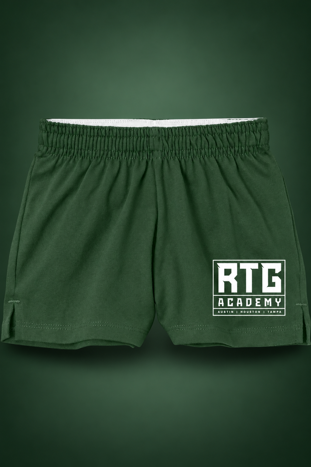 RTG Core | Youth Squad Short – Forest Green, front view