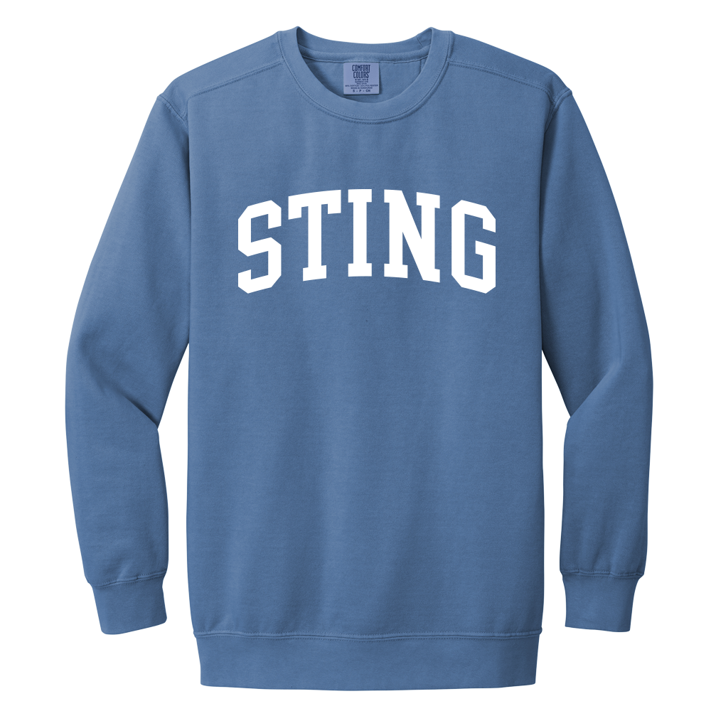 Sting College Print Comfort Colors ï¿½ï¿½ Crewneck Sweatshirt